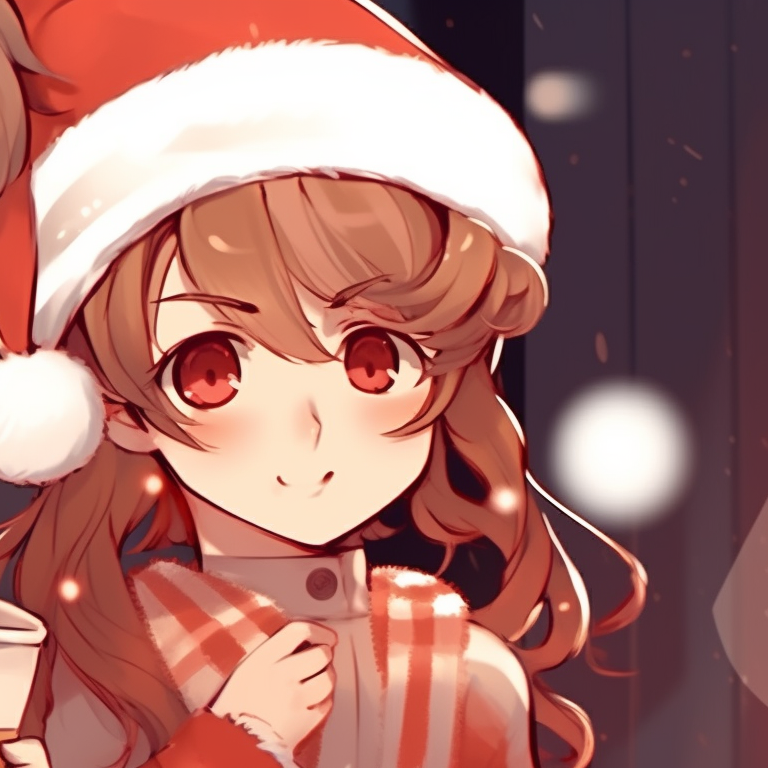 Two characters in plaid outfits, sharing a festive Christmas mug, high details and warm colors. hipster matching preppy christmas pfp pfp for discord.