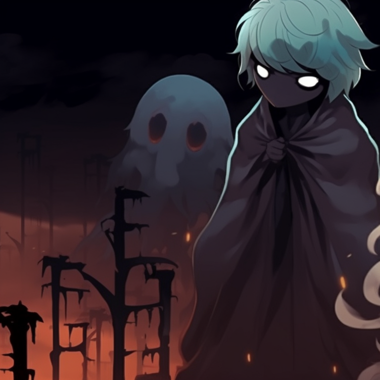 Two characters wearing witch hats, vivid contrasts and sharp lines, looking at each other. matching pfp not cringe halloween theme cartoon pfp for discord.