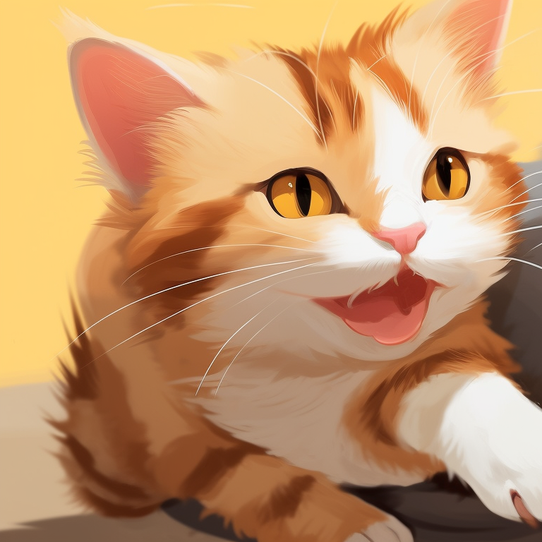 Two cats with quirky invisible glasses, contrasting color scheme and exaggerated features. funny matching cat pfp pfp for discord.