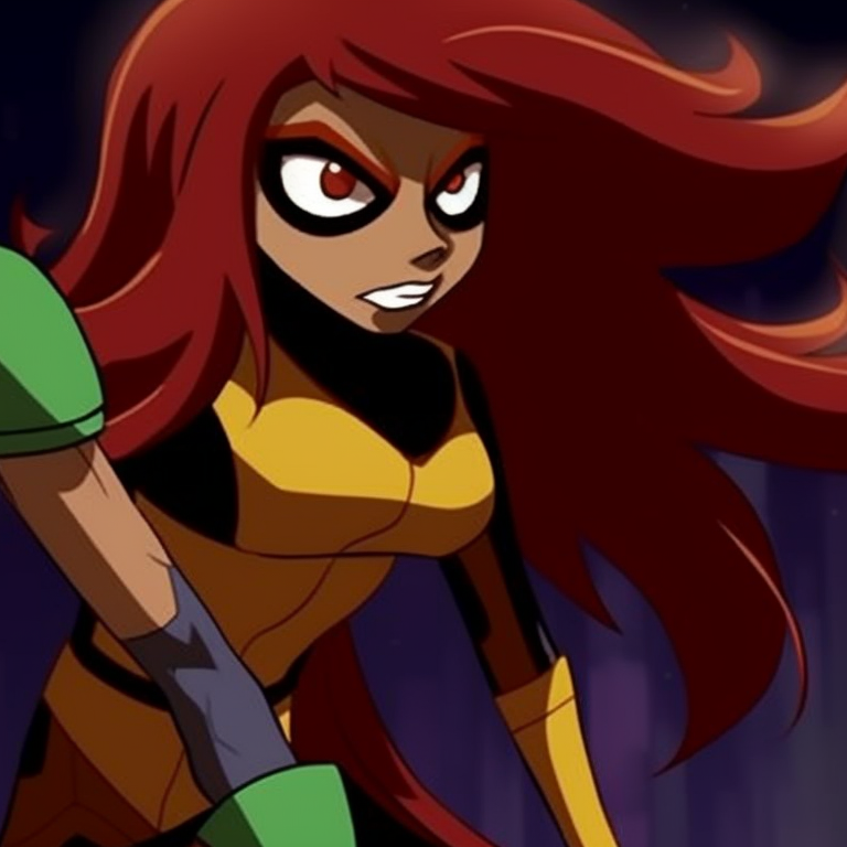 Robin and Starfire in a passionate embrace, fiery colors, and detailed illustrations. teen titans robin and starfire matching pfp pfp for discord.