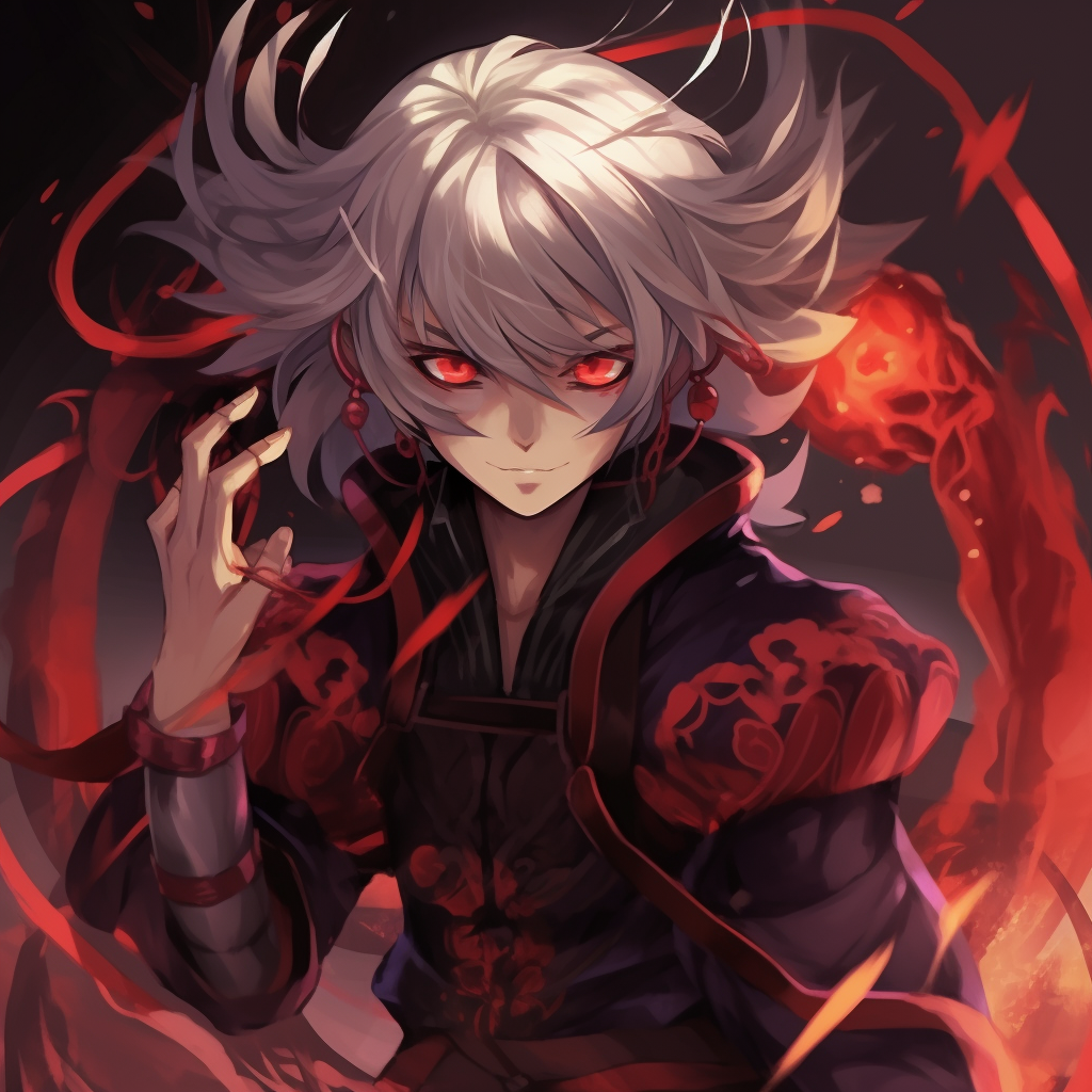 Inuyasha with his unleashed Demon Blood, vibrant colors and strong lines. outstanding anime demon pfp pfp for discord.