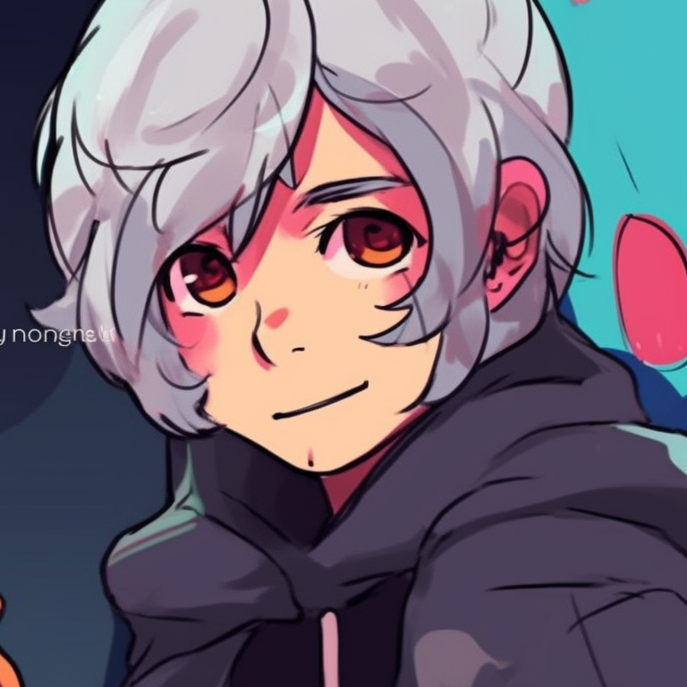 Two characters, bold outlines and strong colors, fooling around. funny matching pfp for friends options pfp for discord.