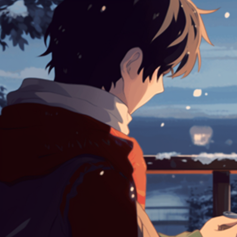 Two characters carrying shopping bags, bright colors and crowded market background with holiday discounts and sale boards. perfect matching gif christmas pfp pfp for discord.