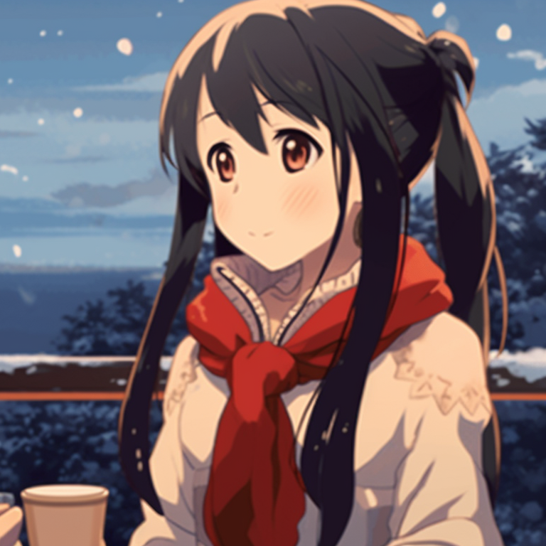 Two characters carrying shopping bags, bright colors and crowded market background with holiday discounts and sale boards. perfect matching gif christmas pfp pfp for discord.