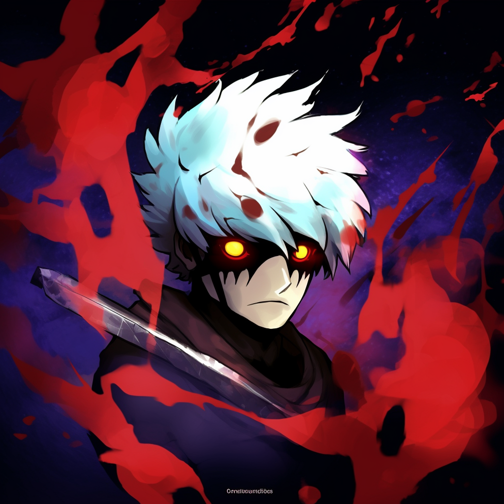 Gintoki in a battle pose, detailed depiction and sharp lines. unique cool animated pfp