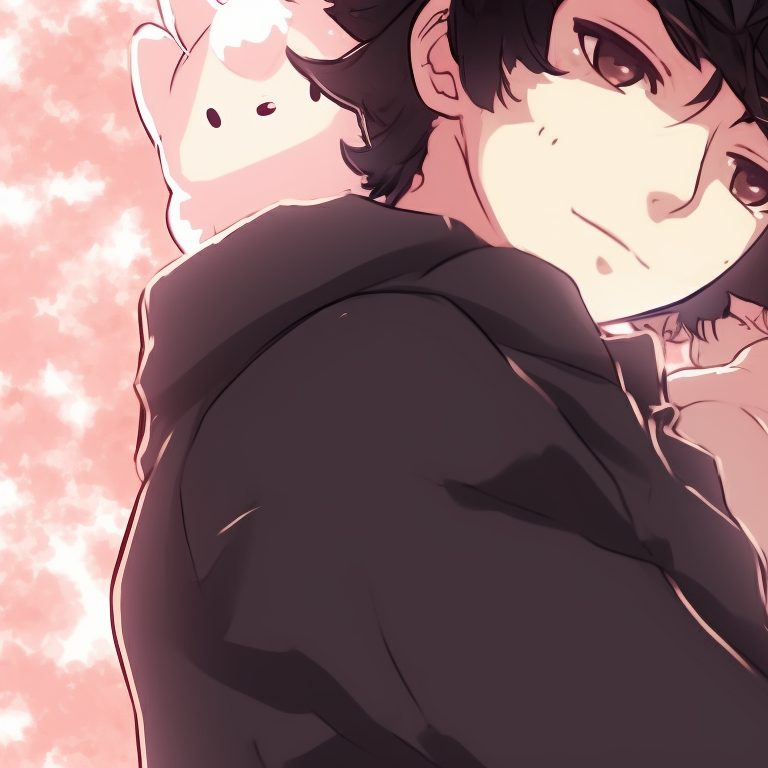 Two characters beneath cherry blossom tree, pastel color scheme, and delicate lines. versatile instagram cute matching pfp for any couple pfp for discord.