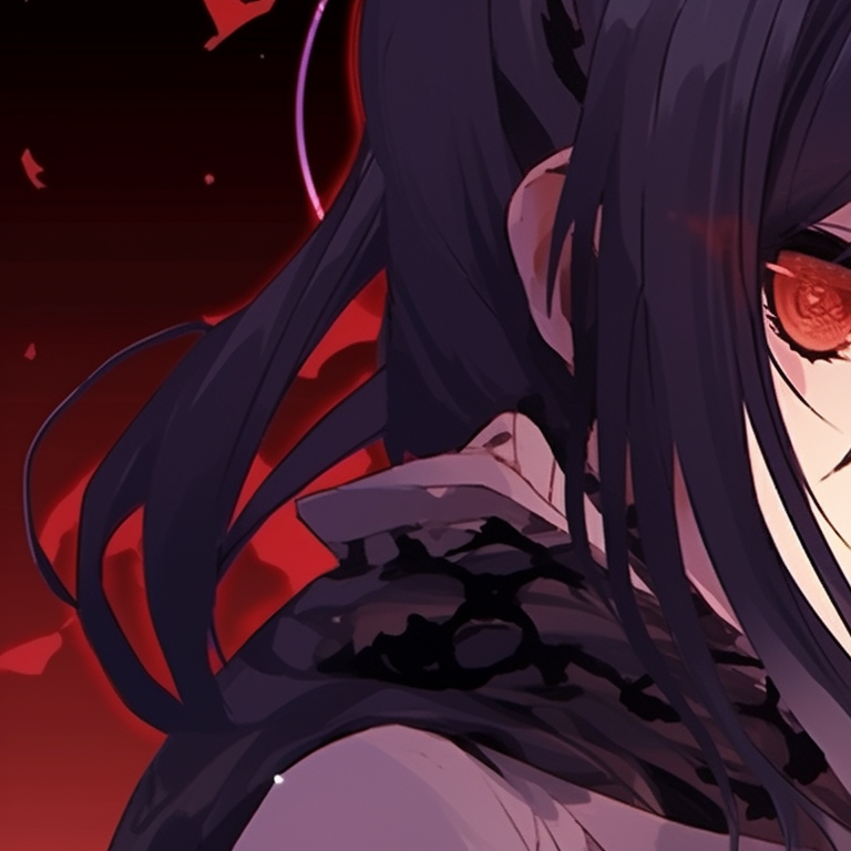 Two characters in frightening Halloween masks, complex details and bright color highlights. halloween theme oshi no ko matching pfp in anime pfp for discord.