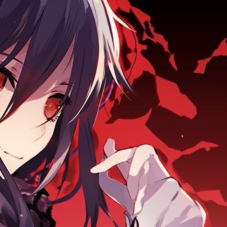 Two characters in frightening Halloween masks, complex details and bright color highlights. halloween theme oshi no ko matching pfp in anime pfp for discord.