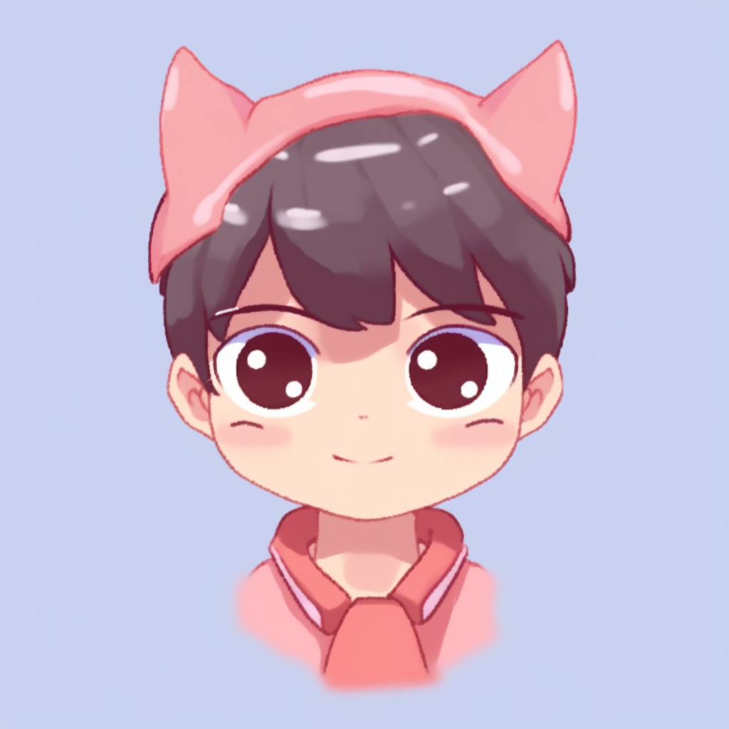 Profile picture of a schoolboy ready for school carrying a detailed backpack, with classic anime aesthetics and pastel tones. cute cartoon pfp for school pfp for discord.