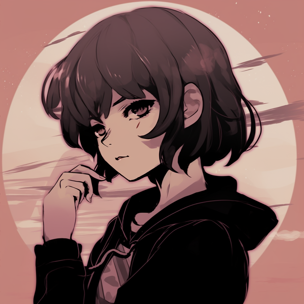 Anime profile picture showing a retro aesthetic with contrasting hues. aesthetic anime avatar pfp anime pfp