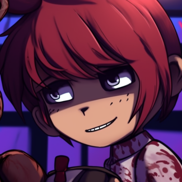 Close-up of Puppet and Golden Freddy, detailed stitching and glowing eyes. find your perfect fnaf matching pfp pfp for discord.