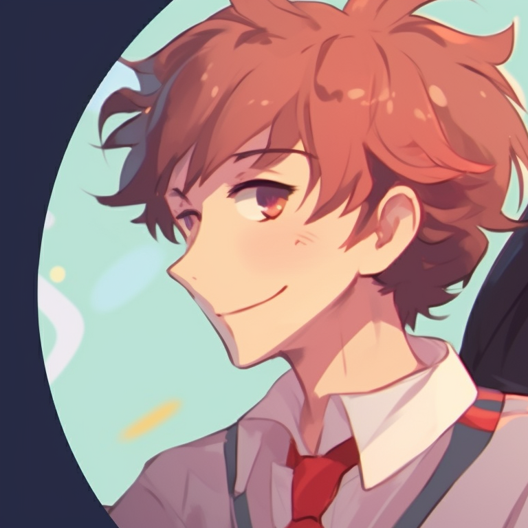 Two characters locking eyes, intricate character details and muted background. unique matching discord pfp pfp for discord.