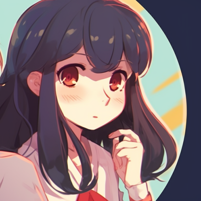 Two characters locking eyes, intricate character details and muted background. unique matching discord pfp pfp for discord.