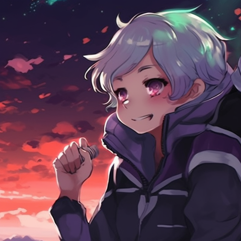 Two characters, superhero outfits, vibrant colors, standing back-to-back in a heroic stance. matching pfp for friends in anime style pfp for discord.