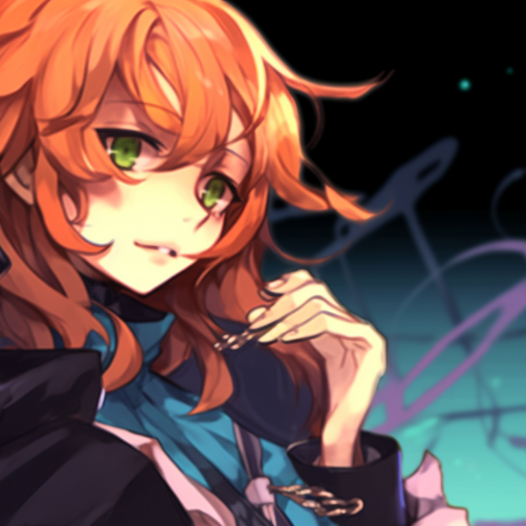 Two characters dressed in Halloween clothes, gradient background with high contrast, mirrored poses. soukoku matching pfp halloween theme pfp for discord.