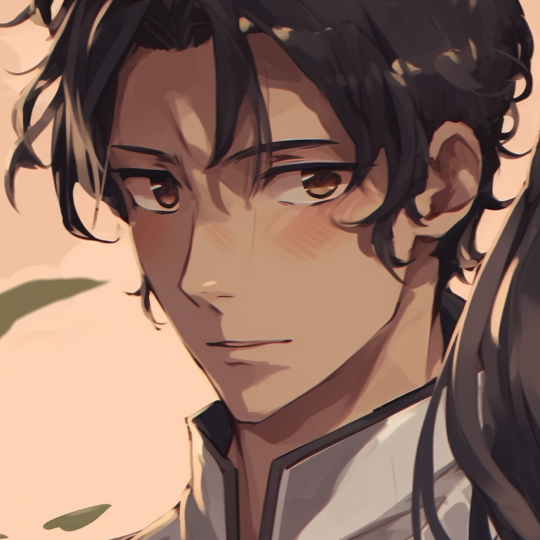 Two characters looking into the distance, intense expressions and samurai attire. character based matching pfp pfp for discord.