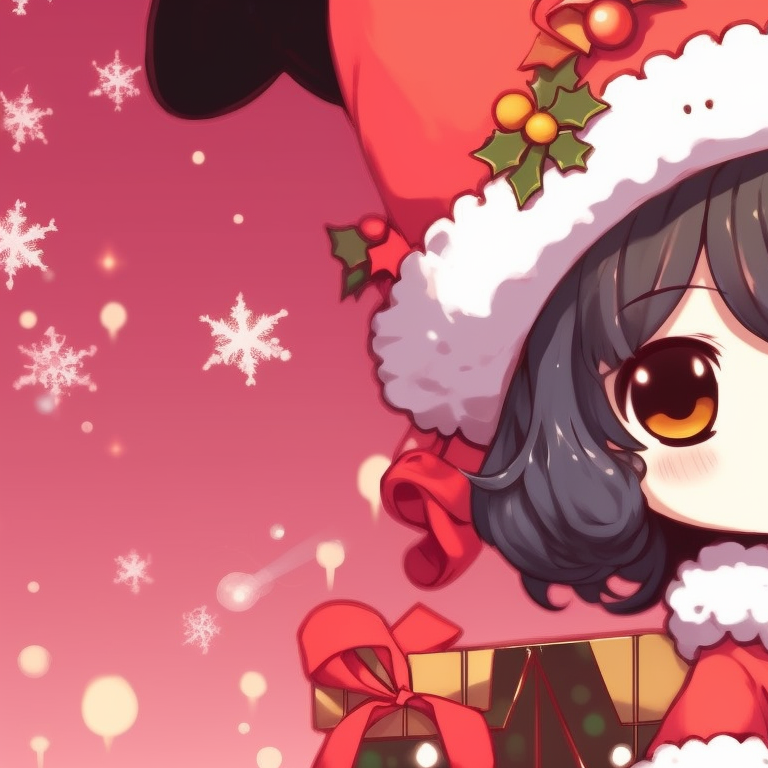 Close-up of two characters with their cheeks touching, soft hues and warm radiance. unforgettable matching my melody christmas profile pictures pfp for discord.