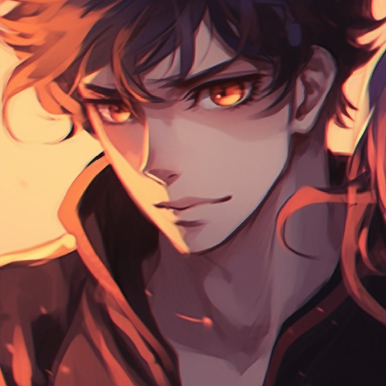 Two characters showcasing a battlefield-oriented pose with intense color pallet and action-like lines. real-life match pfp for couples pfp for discord.