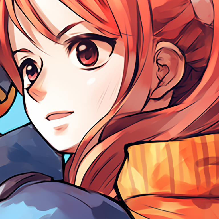 Two characters from East Blue, nostalgic tones and relaxed positions. one piece matching pfp themes pfp for discord.