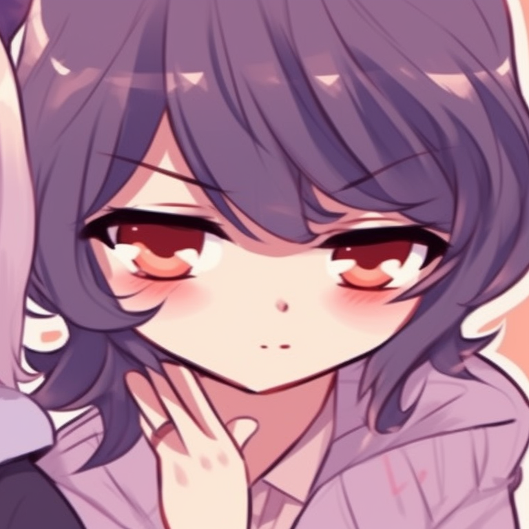 Two characters in chibi style, soft pastel hues and cute expressions. discord matching pfp anime edition pfp for discord.