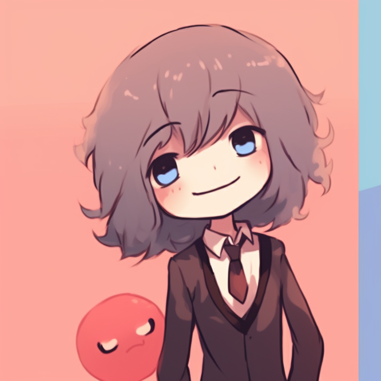 Two characters in school attire, soft hues and gentle smiles, sharing a moment. trendy best friend pfp matching profile pictures pfp for discord.