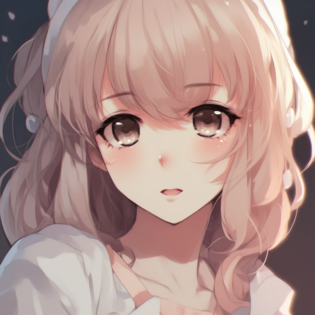 Victorian styled anime girl with delicate lace details and ornate hair accessories. classy anime girl pfp pfp for discord.