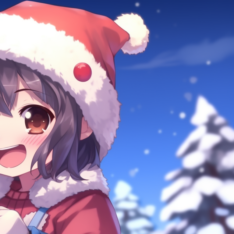 Two characters singing Christmas carols, urban landscape in the backdrop, detailed character expressions and soft lighting. christmas themed matching discord pfp pfp for discord.