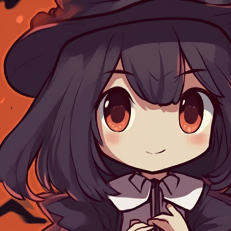 Two characters at a Thanksgiving table, soft lighting, warm tones and thoughtful expression. anime inspired thanksgiving matching pfp halloween theme pfp for discord.