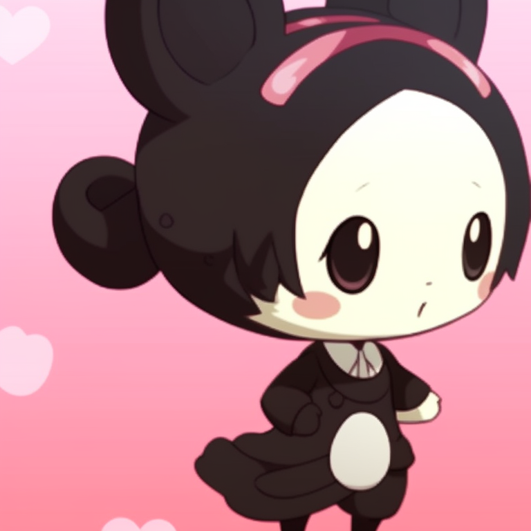 My Melody and Kuromi under a moonlit sky, cool colors with a harmonious feel. my melody and kuromi for mutual matching pfp pfp for discord.