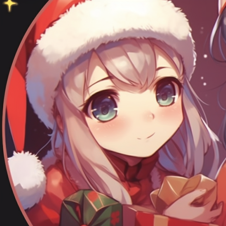 Two characters, stark contrasts and bold outlines, one bathed in the warmth of a fireplace and the other in cold moonlight. aesthetic matching anime christmas pfp designs pfp for discord.