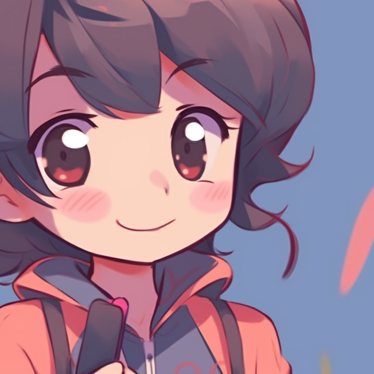 Two characters comforting each other, soft colors and tender expression. cute matching pfp for besties pfp for discord.