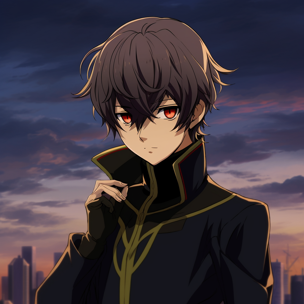 Eye of Geass, Lelouch Lamperouge's bewitching stare, focused detail on the eye. exceptional anime pfp pfp for discord.