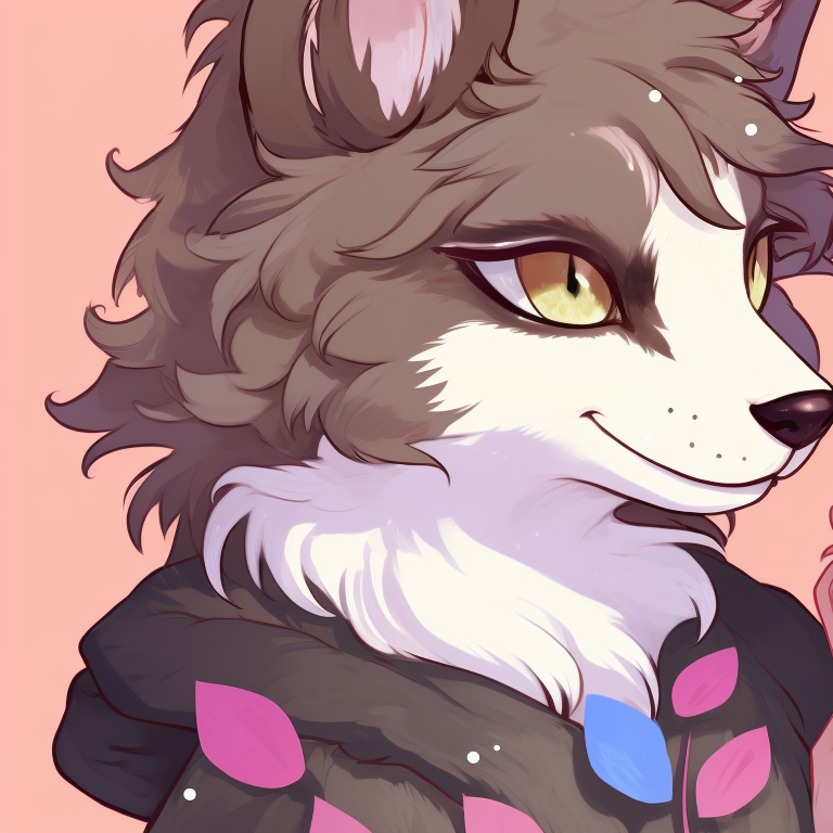 Anthropomorphic characters with magical aura, bold lines and mystical elements. furry matching pfp examples pfp for discord.