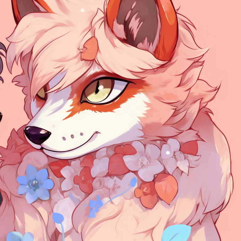 Anthropomorphic characters with magical aura, bold lines and mystical elements. furry matching pfp examples pfp for discord.