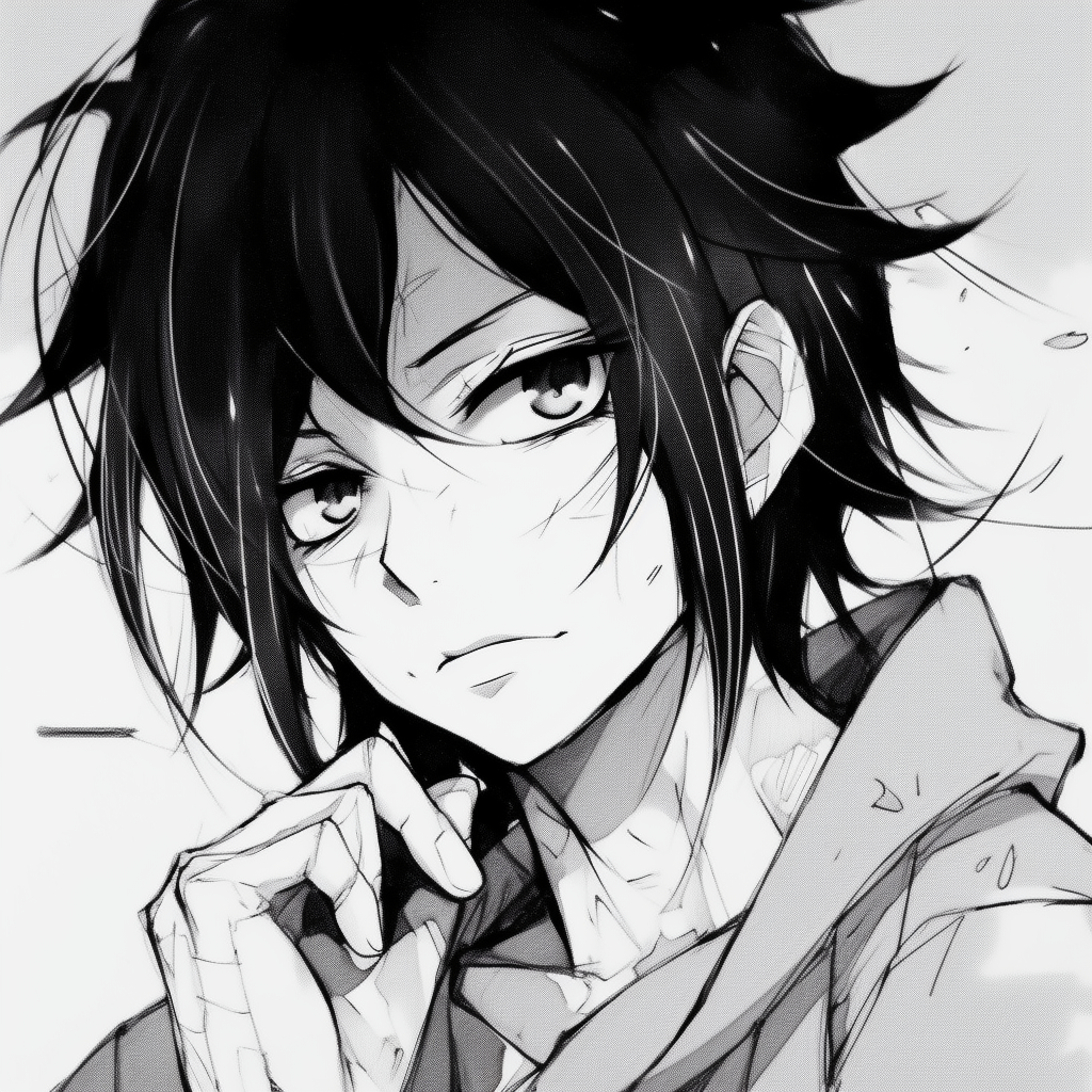 Sasuke Uchiha in cool pose, sharp lines and cool tones. manga anime pfp styles pfp for discord.