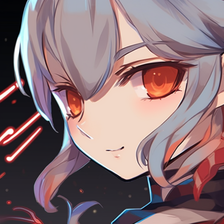 Two characters in combat stances, vibrant colors and dynamic positioning. trendy genshin matching pfp themes pfp for discord.