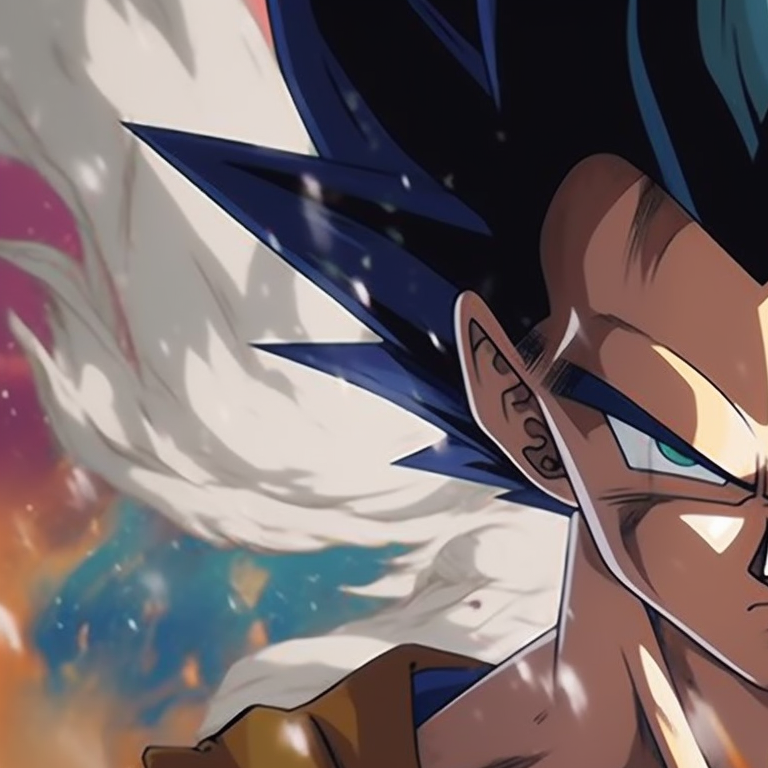 Goku and Vegeta face-off in super saiyan forms, radiant colors and detailed lines. goku and vegeta matching pfp showcase pfp for discord.