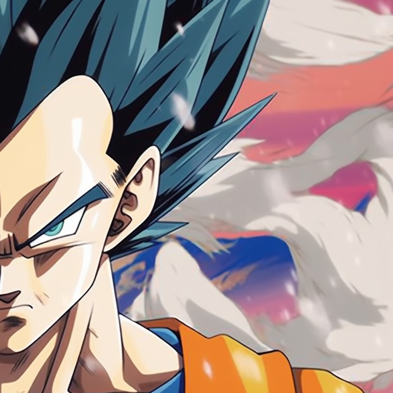 Goku and Vegeta face-off in super saiyan forms, radiant colors and detailed lines. goku and vegeta matching pfp showcase pfp for discord.
