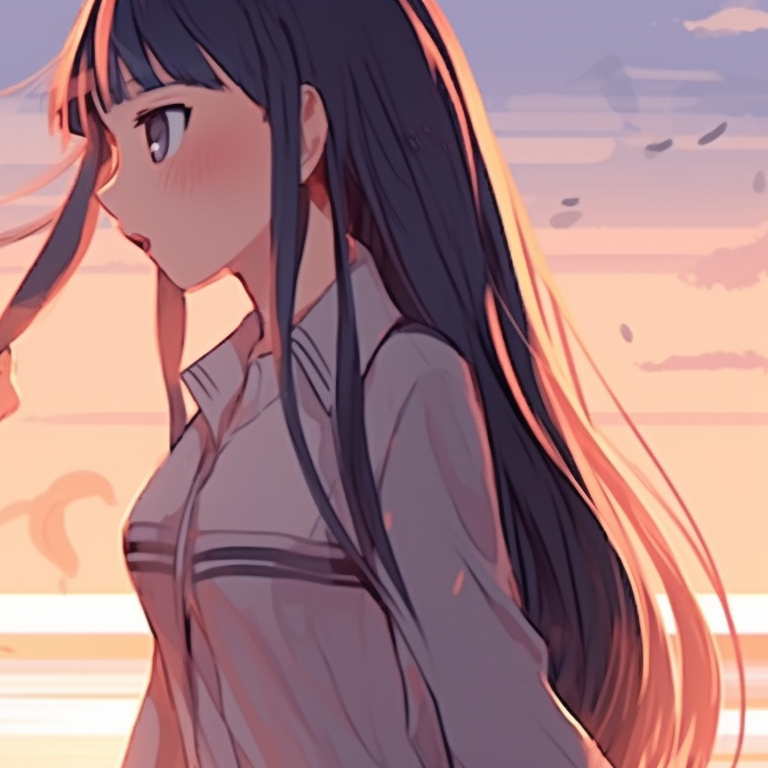 Two characters, one ghost-like and one earthly, surreal color palette, ethereal expressions. latest trends in matching anime pfp for best friends pfp for discord.