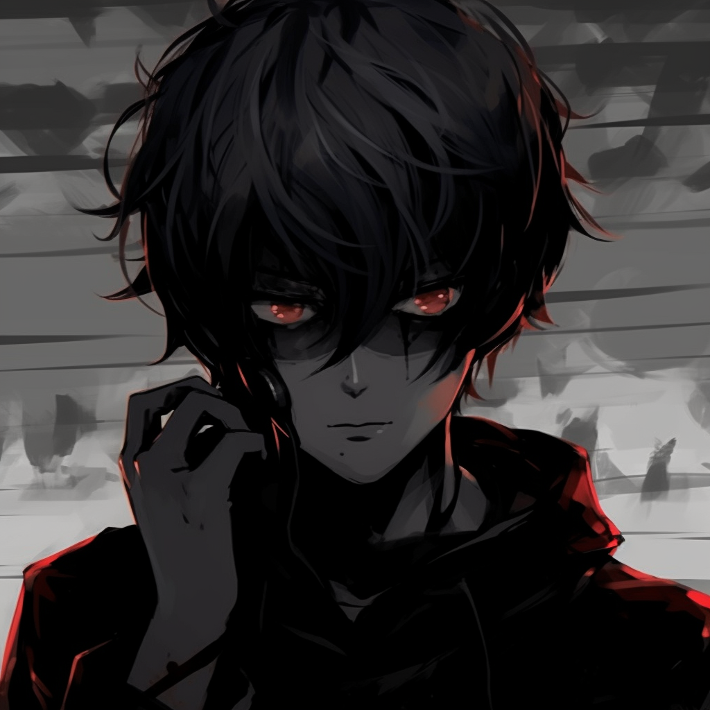 Kaneki Ken in his ghoul form, complex patterns and a striking red eye. best selections of anime pfp guy pfp for discord.