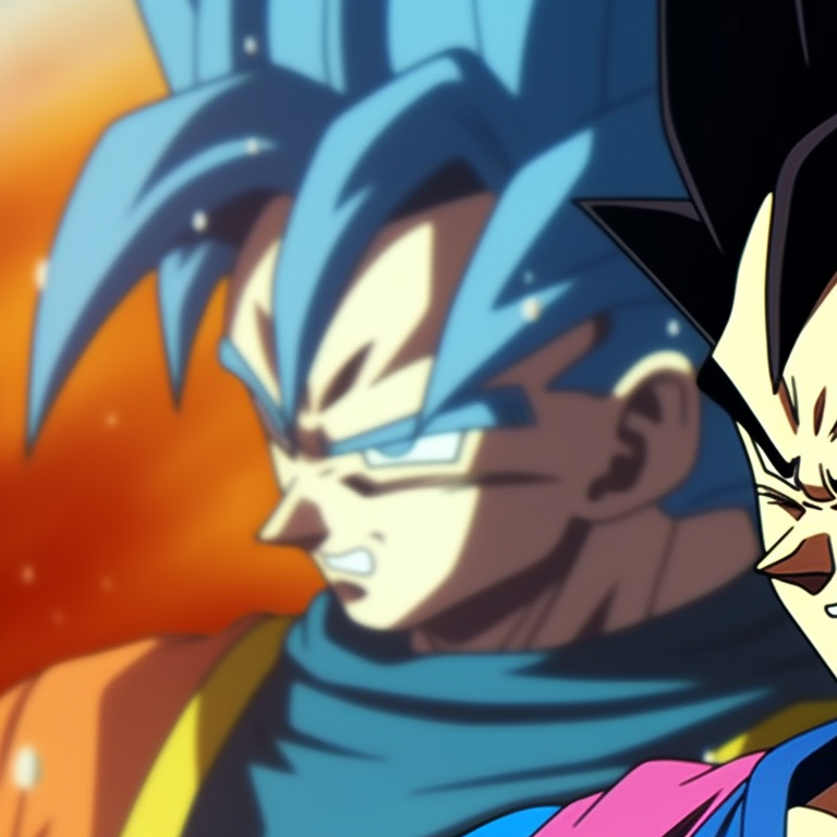 Goku and Vegeta in casual outfits, simplistic art style and warm tones. best friend goku and vegeta matching pfp pfp for discord.