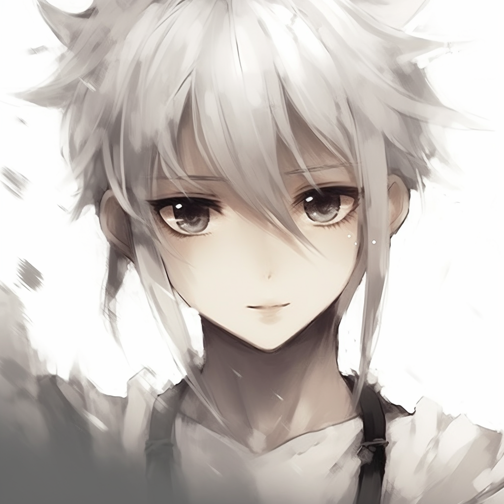 Anime girl casting white magic with sparkling eyes and flowing hair, pieces of her luminous armor shine, they contrast with the delicate shading. popular white anime pfp selection