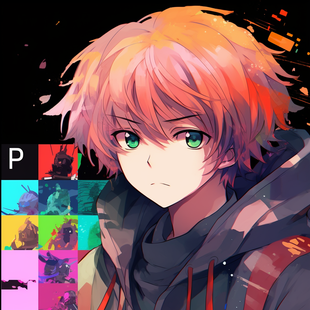 Profile picture featuring an anime character encapsulated in neon tones, accentuating unnatural hair colors and clothes. discussing cringe in matching anime pfp pfp for discord.