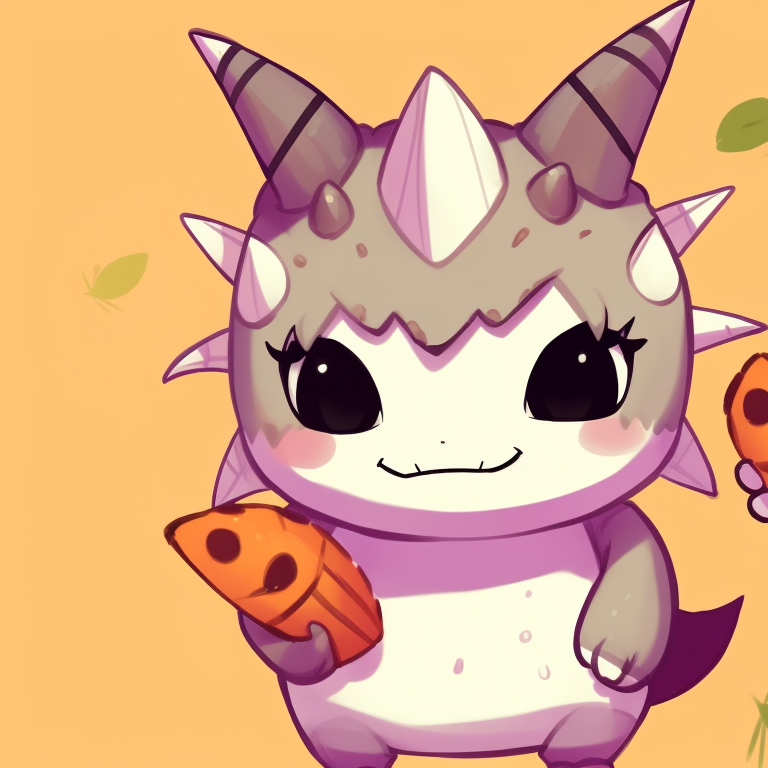 A duo of dinosaur characters, bathed in soft moonlight, featuring a whimsical Halloween theme, showing expressions of camaraderie. adorable dino matching pfp halloween theme pfp for discord.