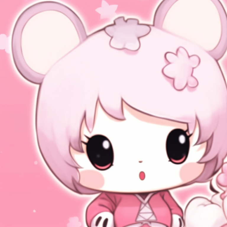 My Melody and Kuromi in playful poses, with vibrant colors and catchy visuals. kawaii my melody and kuromi matching pfp for friends pfp for discord.