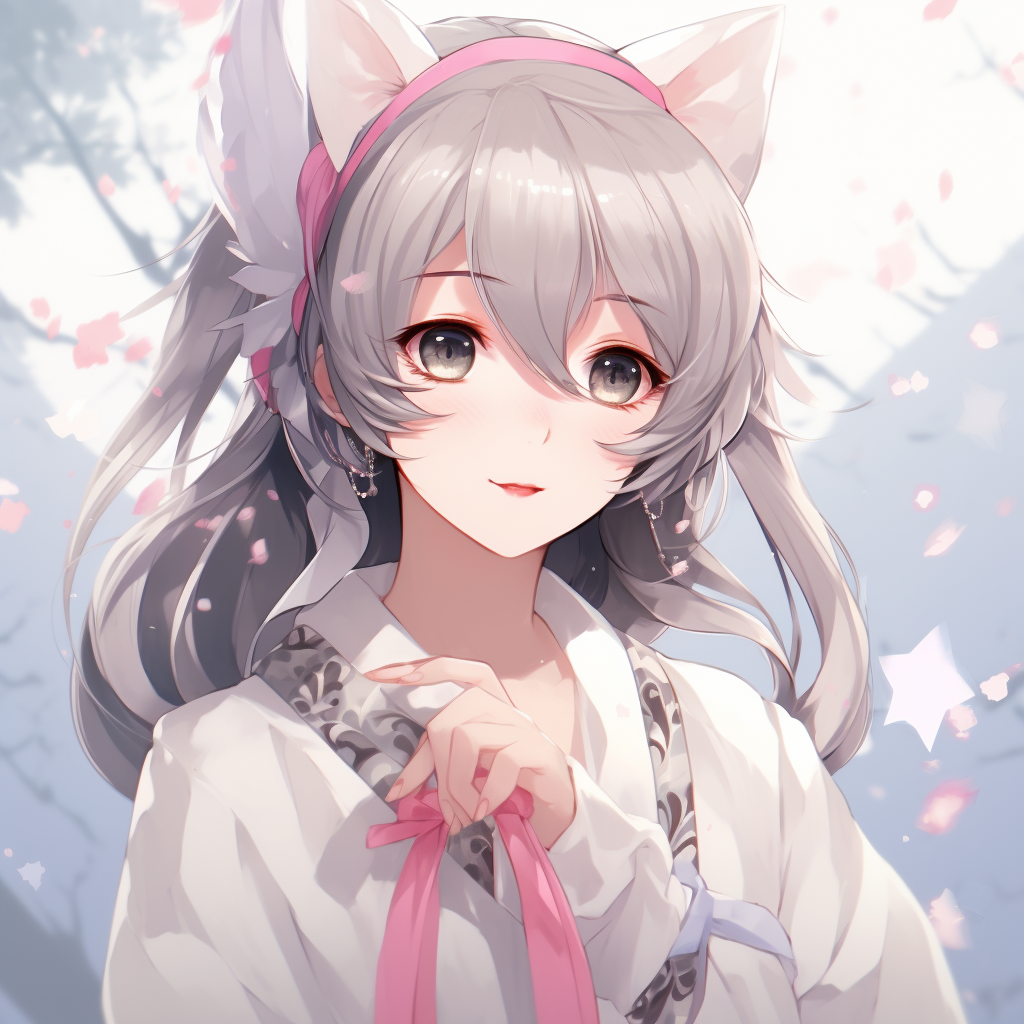 Up-close view of Sakura, detailed linework and focus on eyes. graceful female anime pfp pfp for discord.