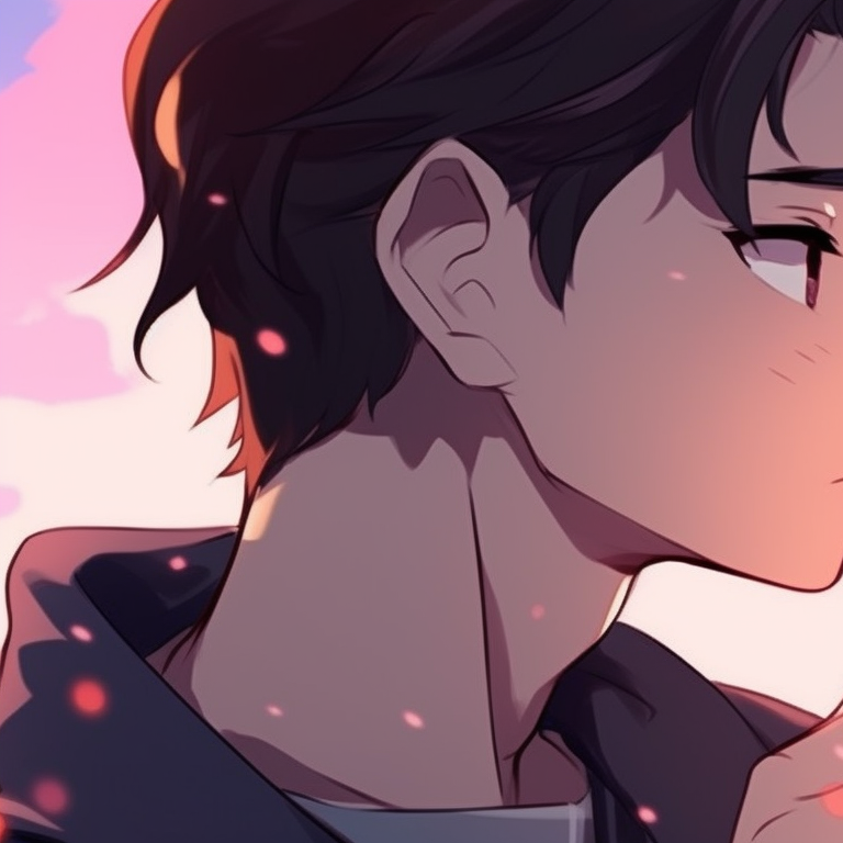 Two characters, harmonious color scheme, flowing lines and signs of a deep bond. aesthetic inspired matching pfp pfp for discord.