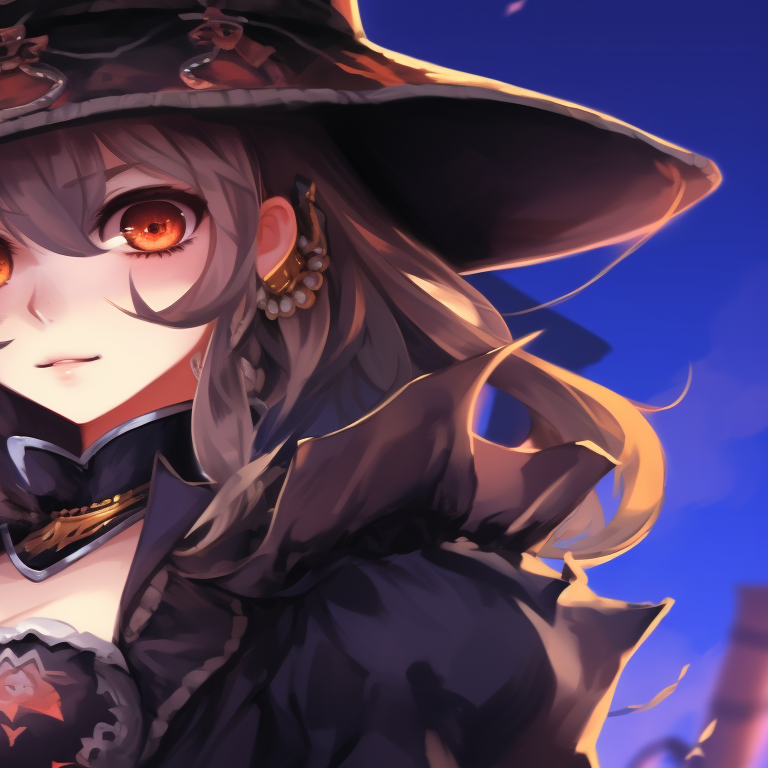 Genshin characters in elegant and intricate Halloween costumes, deep color saturation. halloween pfp with genshin elements pfp for discord.