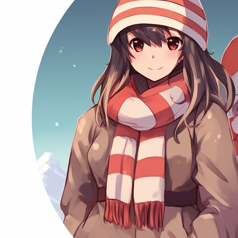 Two characters in Santa hats, vibrant colors in a joyous expression. discord server pfp matching for christmas pfp for discord.