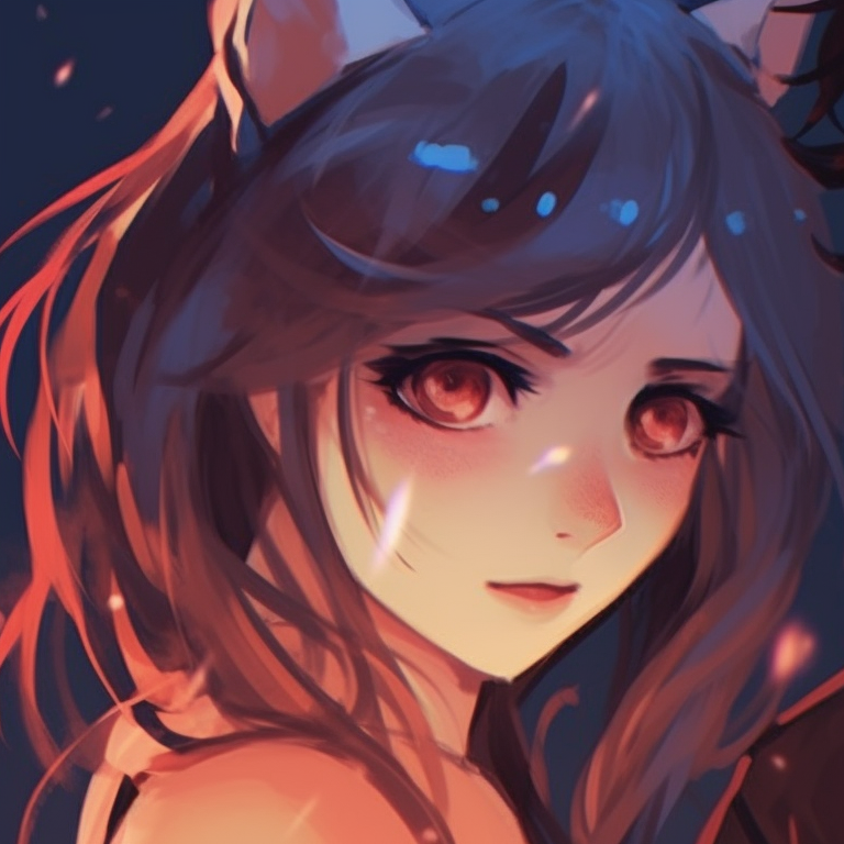 Two characters displaying contrasting auras, detailed hair styles, and deeply expressive eyes. real-life match pfp for couples pfp for discord.